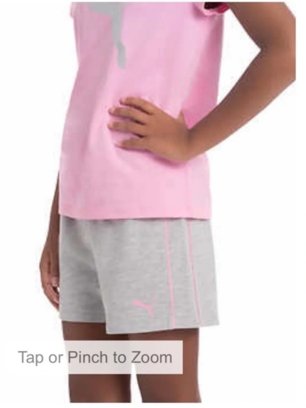 NWT PUMA Youth Girls 4-piece Set PINK WHITE GRAY - size M (10/12) casual active - Picture 9 of 10